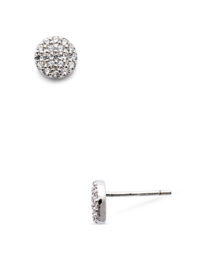 Argento Vivo Aqua Pave Cluster Round Stud Earrings in Sterling Silver - 100% Exclusive