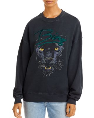 ANINE BING KENNY スウェット Anine Bing - Kenny Sweatshirt Panther in Vintage Black