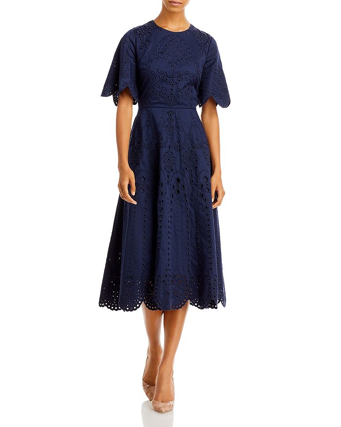 Jason Wu Jason Wu Scalloped Eyelet Midi Dress Bloomingdale s