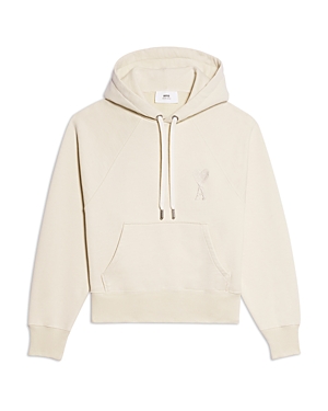Ami Tonal Embroidered Logo Pullover Hoodie