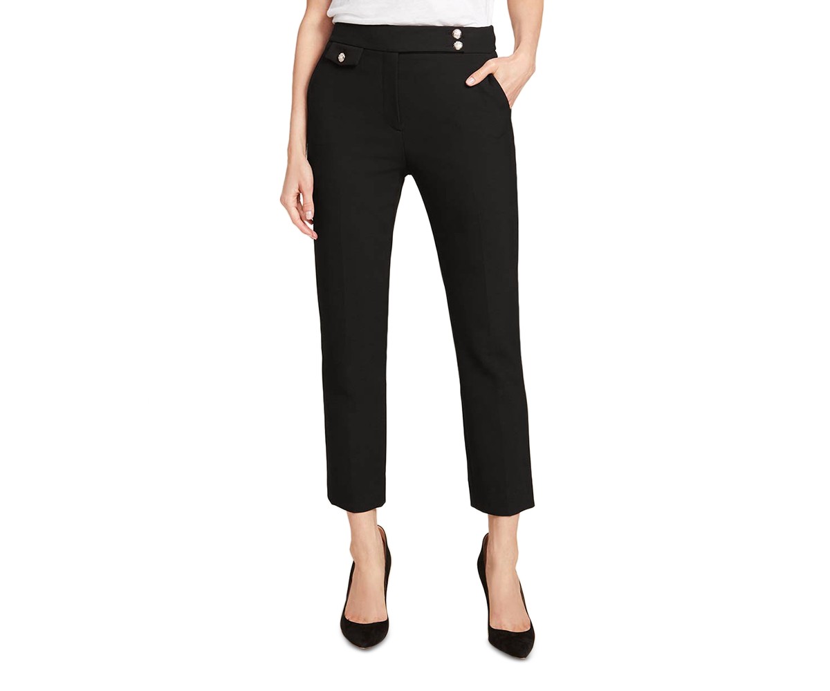 Veronica Beard Renzo Pants in Black/Silver