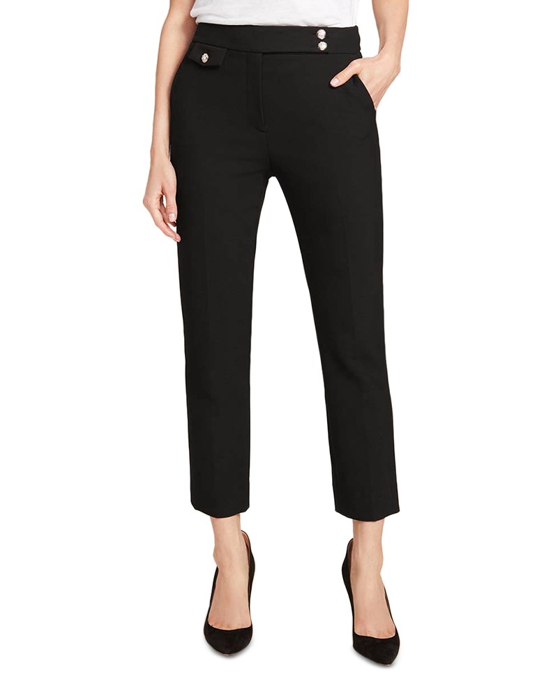 Veronica Beard Renzo Pants in Black/Silver