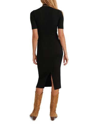slim fit dress slacks Elegant Black Lexi One Shoulder Midi Dress main image 0