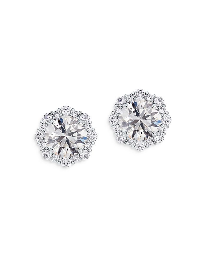 De Beers Forevermark - Center of My Universe&reg; Floral Halo Diamond Stud Earrings in 18K White Gold, 1.20 ct. t.w.