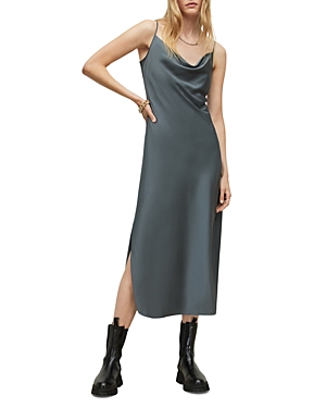 Allsaints Hadley Slipdress In Washed Green