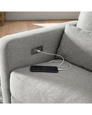 Sigi Electronic Recliner and Glider in Eco Performance Fabric with USB Port