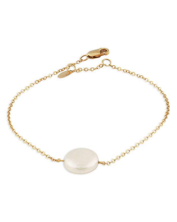 Bloomingdale's - Cultured Freshwater Coin Pearl Link Bracelet in 14K Yellow Gold - 100% Exclusive