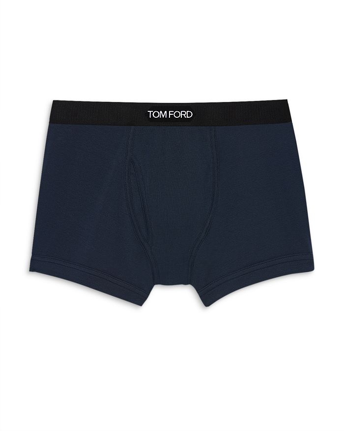 Tom Ford Cotton Blend Boxer Briefs In Navy