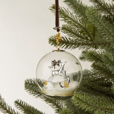 Reindeer Snow Globe Ornament
