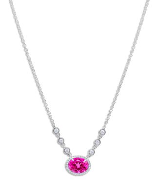 Pink Sapphire & Diamond Necklace, Meira T