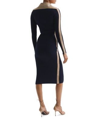 REISS Nikola Contrast Trim Bodycon Dress | Bloomingdale's Women