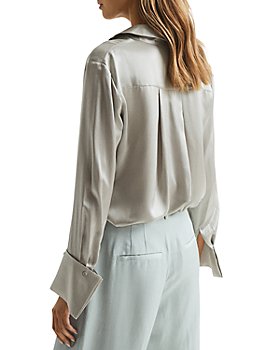 NWT $250 Frame Denim Olivia Silk Stripe Button Down Blouse Sz XS 
