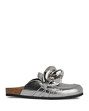Jw Anderson Men's Silver Chain Slip On Loafers