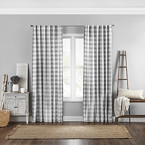 Elrene Home Fashions Farmhouse Buffalo Check Window Curtain, 52 X 95 In Gray