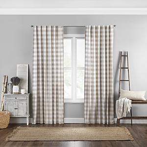 Elrene Home Fashions Farmhouse Buffalo Check Window Curtain, 52 X 95 In Tan