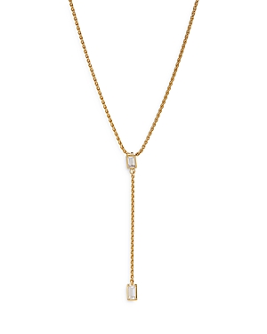 Nadri Entwine Cubic Zirconia Baguette Y Necklace, 16-19