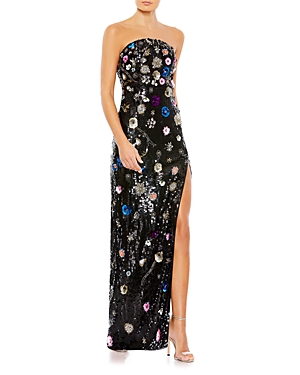 MAC DUGGAL FLORAL SEQUIN GOWN