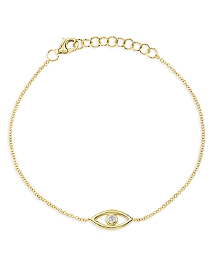 Moon & Meadow 14K Yellow Gold Diamond Evil Eye Bracelet - 100% Exclusive