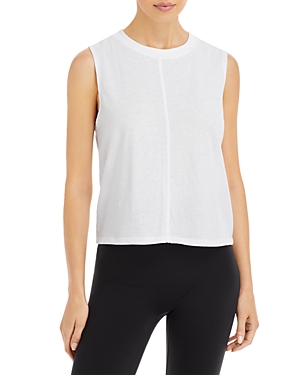 Aqua Athletic Split Back Tank Top - 100% Exclusive In White