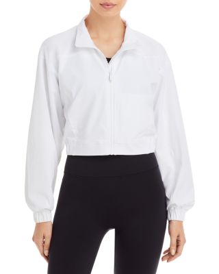 Alo Yoga Clubhouse Cropped Jacket In White | ModeSens