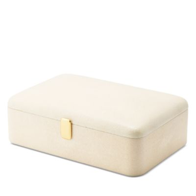 Abella Faux Shagreen Large Jewelry Box