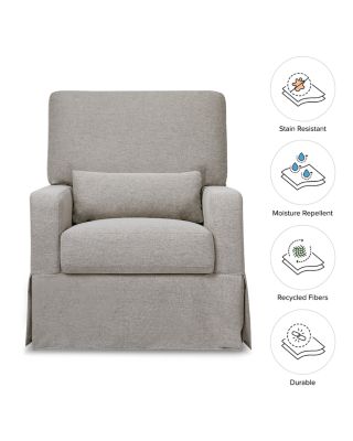 Crawford Pillowback Comfort Swivel Glider in Water Repellent & Stain Resistant Performance Fabric 