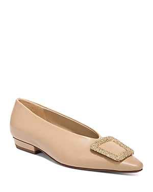 Sam Edelman Janina Womens Embellished Flats Shoes In Macadamia