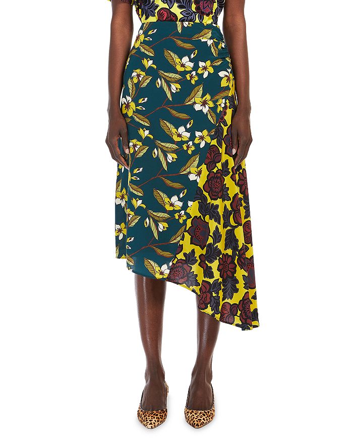 Weekend Max Mara Edgard Mixed Print Silk Midi Skirt | Bloomingdale's