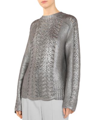 Metallic Cable Knit Sweater #46-6262