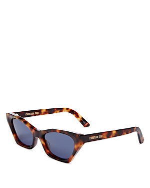 Dior Midnight Beveled Acetate Butterfly Sunglasses In Havana/blue