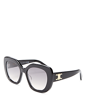 Shop Celine Butterfly Sunglasses, 55mm In Black/gray Gradient