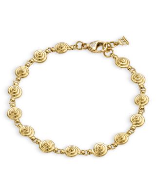Temple St. Clair 18K Yellow Gold Classic Diamond Accent Spiral Link Bracelet