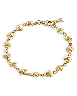 Shop Temple St Clair 18k Yellow Gold Classic Diamond Accent Spiral Link Bracelet