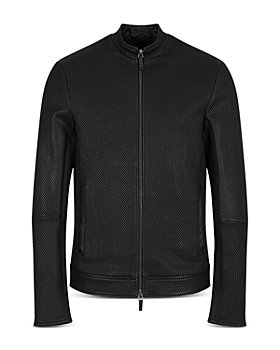 Armani - Embroidered Leather Jacket