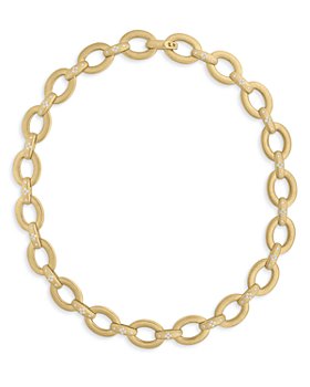 Roberto Coin - 18K Yellow Gold Duchessa Diamond Link Collar Necklace, 17"