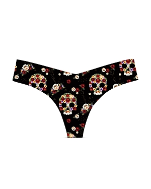 Commando Printed Classic Thong In Blooms & Skulls