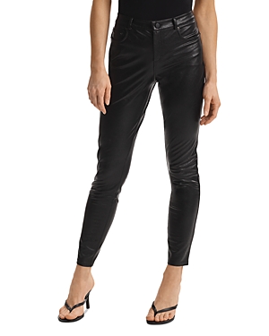 Commando Faux Leather Five-pocket Pants In Black