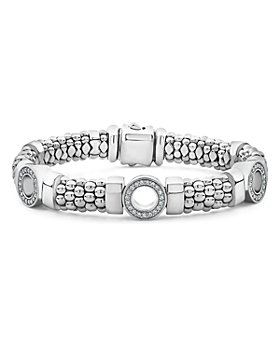 LAGOS - Sterling Silver Caviar Spark Diamond Circle Bead Link Bracelets