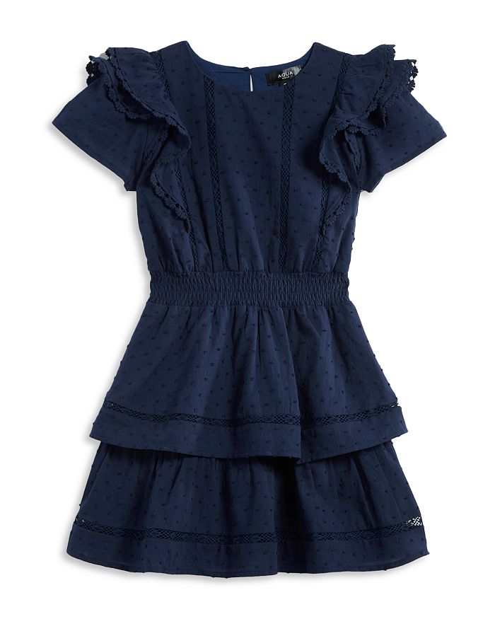 Girls' Tiered Swiss Dot Cotton Dress, Little Kid, Big Kid - 100% Exclusive