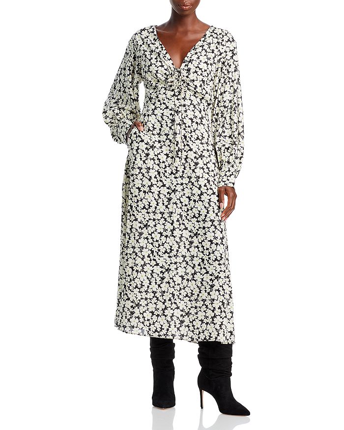 Rebecca Taylor Floral Tea Length Gown, Size 6 main image 1