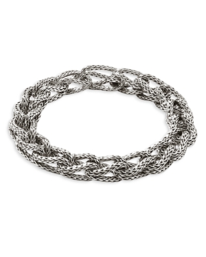 John Hardy Silver Chain Classic Asli Braided Link Bracelet In Silver