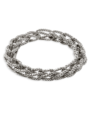 JOHN HARDY SILVER CHAIN CLASSIC ASLI BRAIDED LINK BRACELET