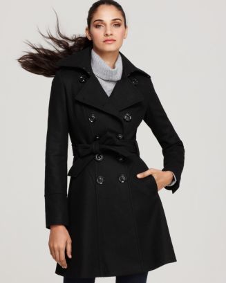 Guess pleated double deals breasted coat