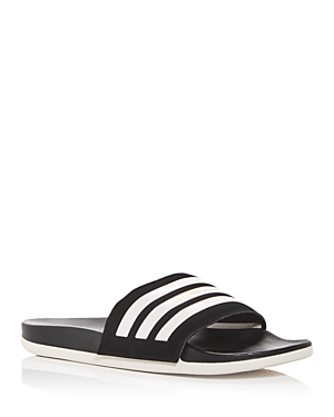 Adidas Originals Women's Adilette Comfort Slide Sandals In Black/white