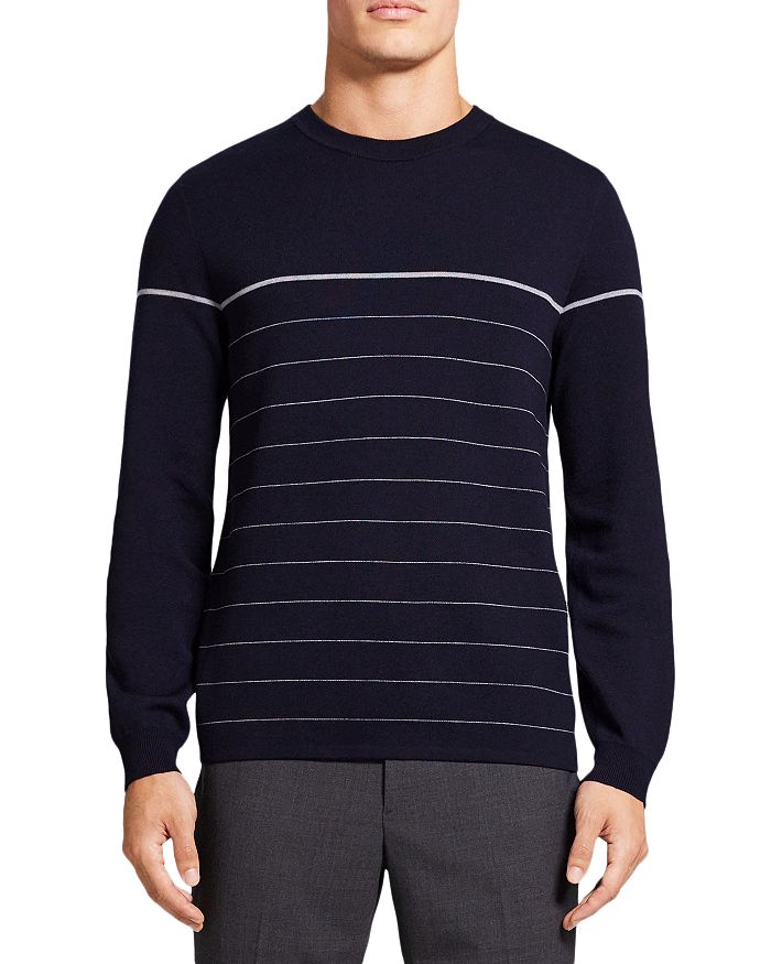 Bloomingdales Men Clothing Sweaters Sweatshirts Arnaud Striped Slim Fit Crewneck Sweater 