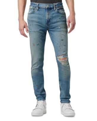 Hudson Axl Slim Fit Distressed Jeans in Disorder Blue | Bloomingdale's