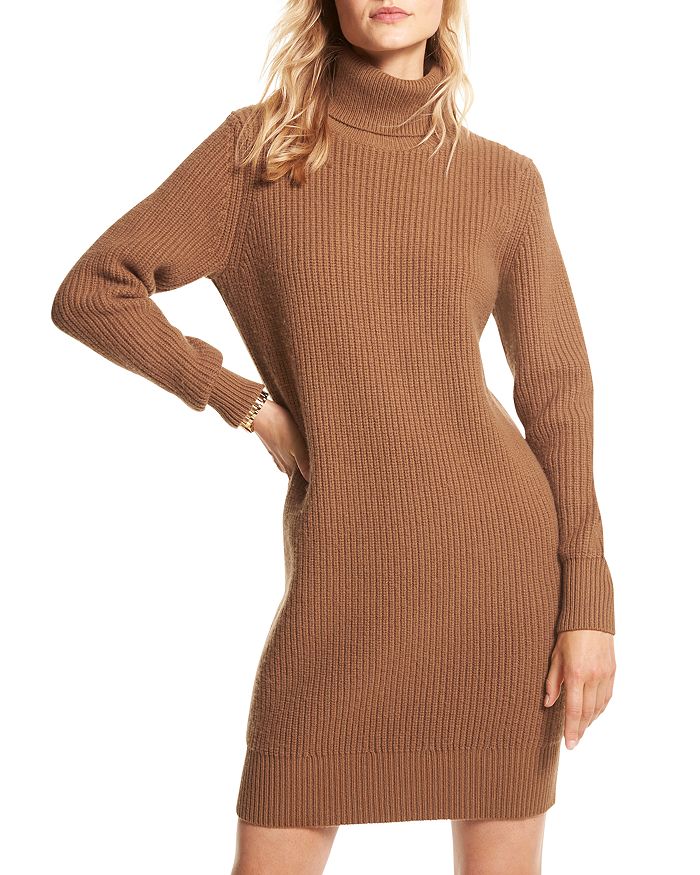 MICHAEL Michael Kors Ribbed Turtleneck Sweater Dress | Bloomingdale's