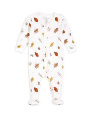 FIRSTS by petit lem Unisex Leaf Print Sleep Footie - Baby | Bloomingdale's