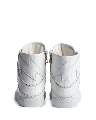 Women's ZV1747 High Flash Studded Trim High Top Sneakers