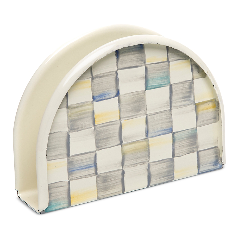 Mackenzie-childs Sterling Check Enamel Napkin Holder In Multi